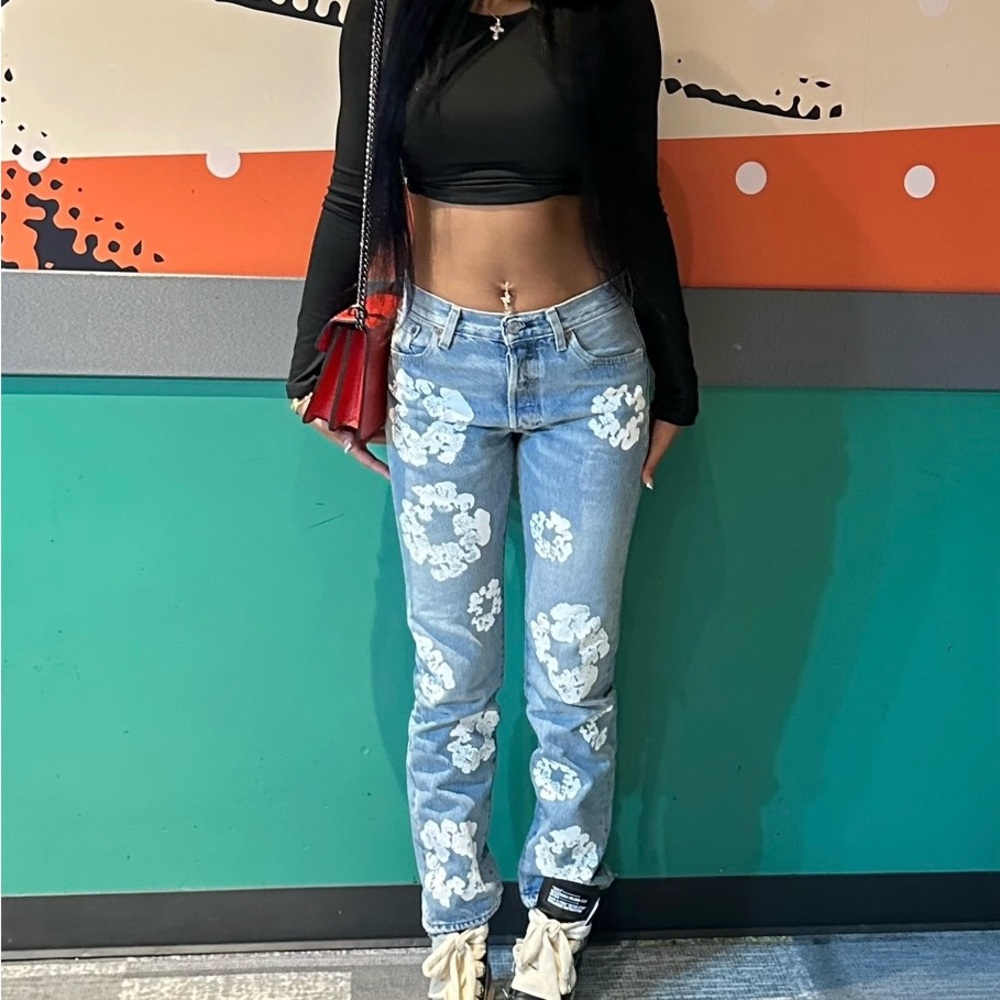 Denim Tear Light Wash Blue Jeans